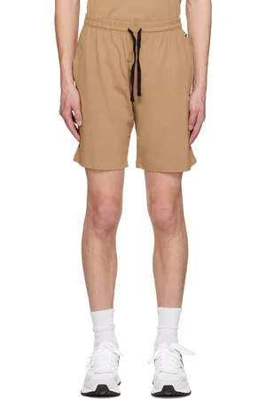 HUGO BOSS Men Shorts - Beige Embroidered Shorts
