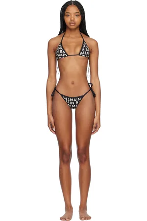 Balmain Women Bikinis - Black Printed Bikini