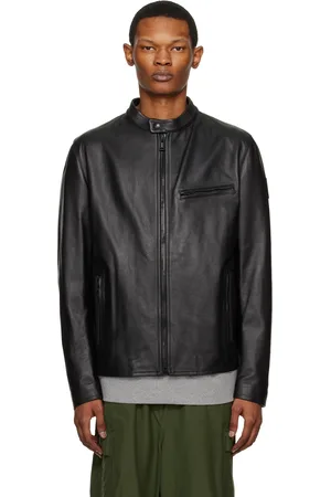 Belstaff Men Leather Jackets - Black Pearson Leather Jacket