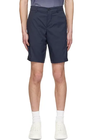 HUGO BOSS Men Shorts - Navy Slim-Fit Shorts