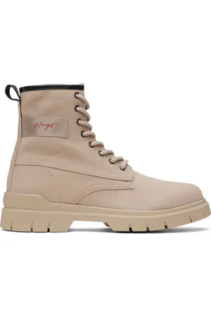 HUGO BOSS Men Boots - Beige Handwritten Boots