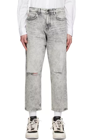 HUGO BOSS Men Jeans - Gray Regular-Fit Jeans