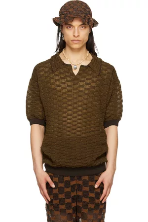 Isa Boulder Men Polo Shirts - SSENSE Exclusive Brown Polo