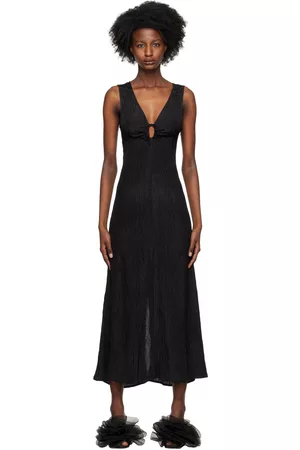 Silk Laundry Peek-A-Boo Midi Dress