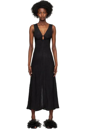 Silk Laundry Peek-A-Boo Midi Dress