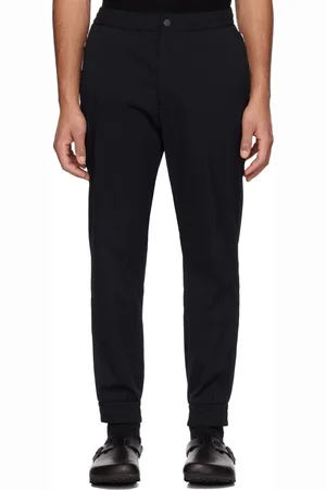 Solid Black Drawstring Trousers