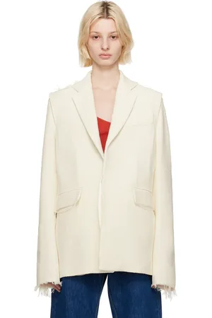 Bianca Saunders Off-White Marble Blazer