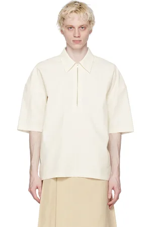 Jil Sander Men Shirts - White Zip Shirt