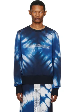 WALES BONNER Blue Tie-Dye Sweatshirt
