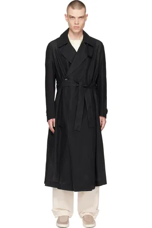 Emporio Armani Black Perforated Coat
