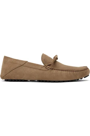 HUGO BOSS Men Loafers - Beige Knotted Trim Loafers
