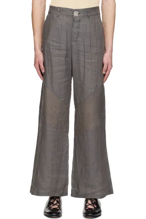 Solitude Studios SSENSE Exclusive Gray Stochastic Biker Trousers