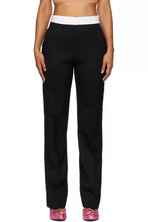 Victoria Beckham Women Pants - Black Side Panel Trousers