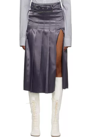 16Arlington Women Midi Skirts - SSENSE Work Capsule – Gray Nimue Midi Skirt