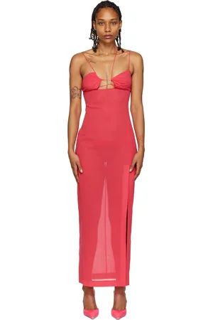 Nensi Dojaka Pink Asymmetric Maxi Dress