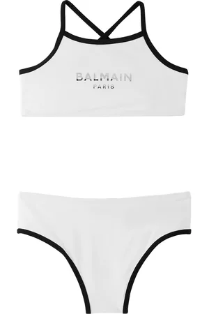 Balmain Girls Bikinis - Kids White Printed Bikini