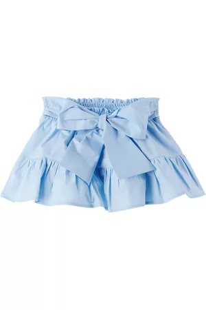 MISS BLUMARINE Girls Printed Skirts - Baby Blue Printed Skirt