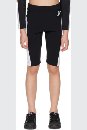 Balmain Kids Black & White Patch Shorts