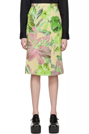 DRIES VAN NOTEN Women Midi Skirts - SSENSE Exclusive Green Midi Skirt