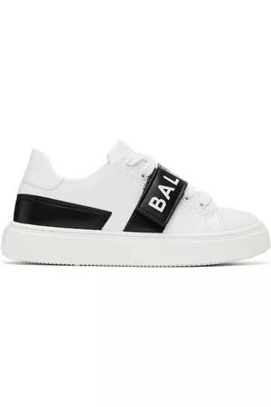 Balmain Sneakers - Kids White Printed Sneakers