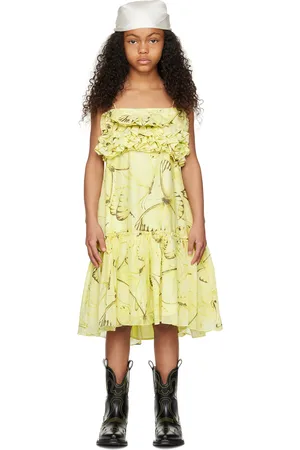 MISS BLUMARINE Kids Yellow Printed Dress