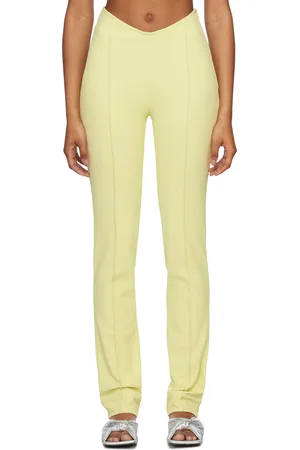 Ganni Green Slim-Fit Trousers