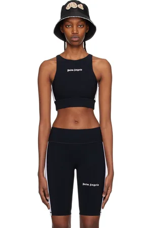 Palm Angels Black Track Sports Bra