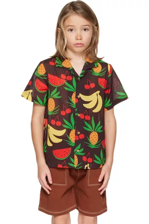 Mini Rodini Shirts - Kids Brown Fruits Shirt