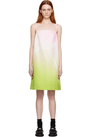 MINJUKIM Pink & Green One Point Midi Dress