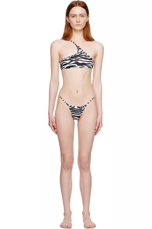 The Attico Women Bikinis - Black & White Zebra Bikini