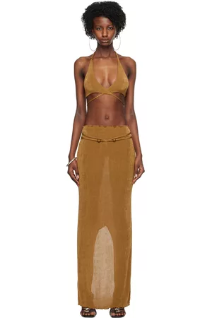 TYRELL Women Camisoles - SSENSE Exclusive Brown Camisole & Maxi Skirt Set