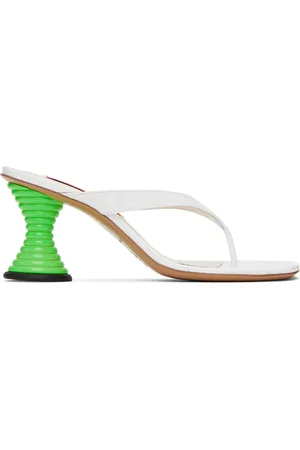 SIMON MILLER White Beep Heeled Sandals