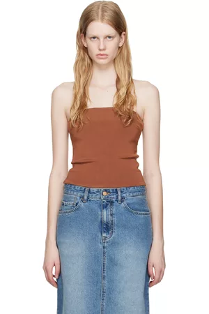 ESSE Women Strapless Tops - Brown Strapless Tube Top
