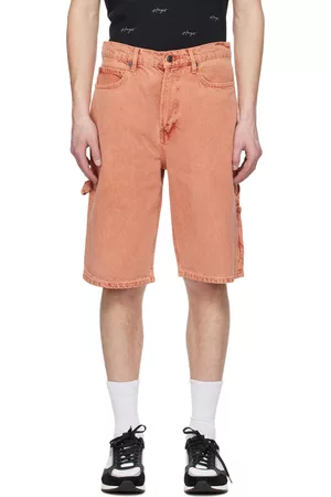 HUGO BOSS Men Shorts - Orange Faded Denim Shorts