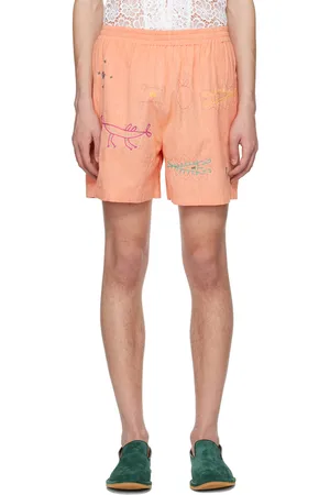 HARAGO Pink Embroidered Shorts