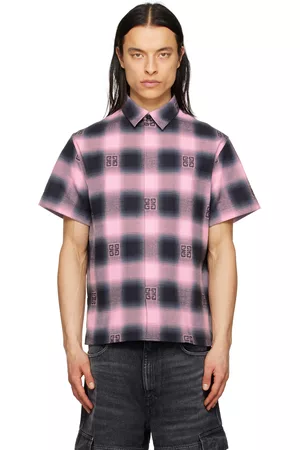 Givenchy Men Shirts - Pink Check Shirt