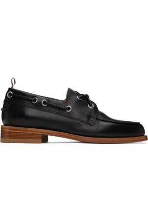 Thom Browne Men Loafers - Black Perforated Loafers