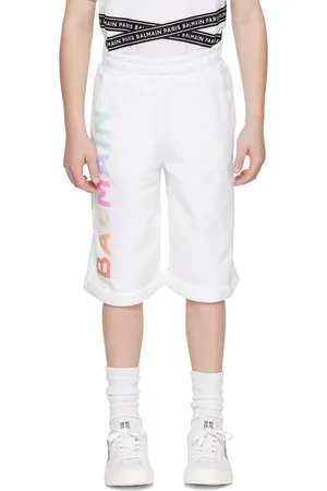 Balmain Kids White Bonded Shorts