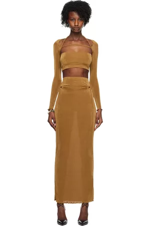 TYRELL Women Camisoles - SSENSE Exclusive Brown Camisole & Maxi Skirt Set