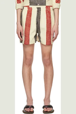HARAGO Off-White Patchwork Shorts