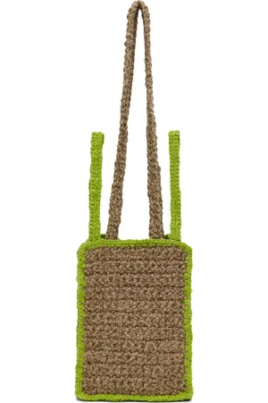 Serapis SSENSE Exclusive Beige & Green Bag