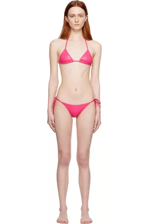 The Attico Women Triangle Bikinis - Pink Triangle Bikini