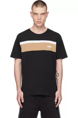 HUGO BOSS Men T-shirts - Black Striped T-Shirt