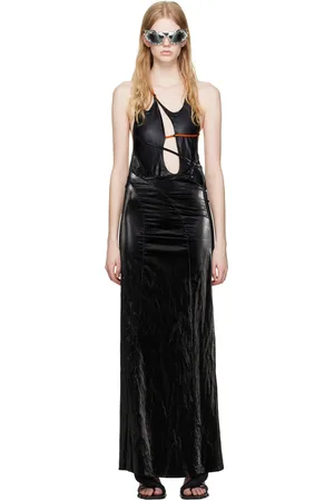 OTTOLINGER Black Strap Maxi Skirt