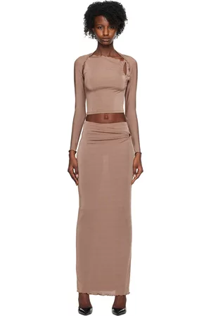 TYRELL Women Camisoles - SSENSE Exclusive Tan Camisole & Maxi Skirt Set