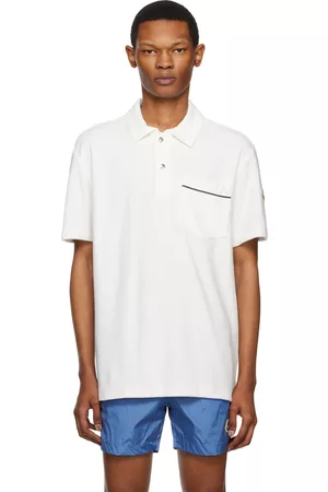 Moncler Men Polo Shirts - White Patch Pocket Polo