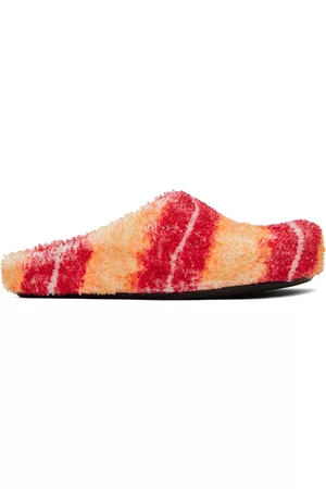 Marni Men Loafers - Orange & Red Fussbet Sabot Loafers