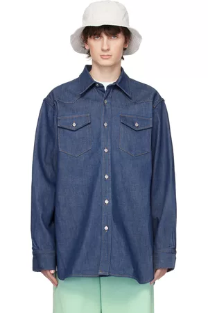 Acne Studios Men Denim - Indigo Button-Up Denim Shirt
