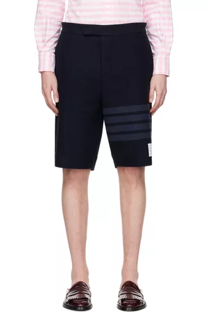 Thom Browne Men Shorts - Navy 4-Bar Shorts