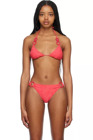 Moschino Women Bikini Tops - Pink Halter Bikini Top